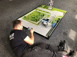 bevitor伟德欧洲塞尔维亚代理商Asoler制作首个镭豹360洗车机仿真3D模型