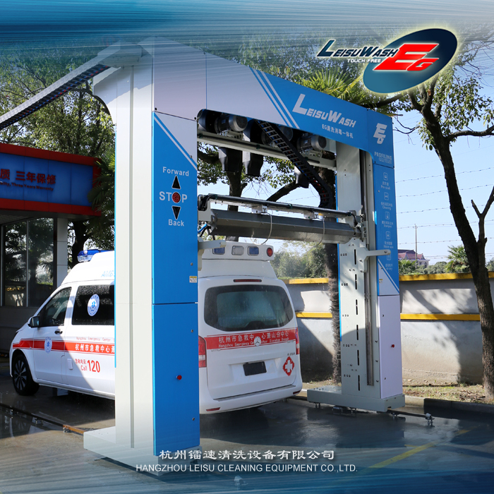 LEISUWASH EG仿形升降摇摆式高压无接触大巴洗车机 卡车清洗设备 工程车设备